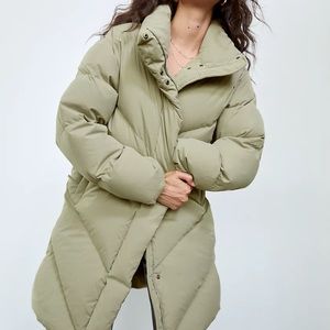 Wilfred midi cloud puff in dry basil green - XS